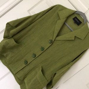 Lafayette 148 NY short sleeve linen jacket, size M/L Plus